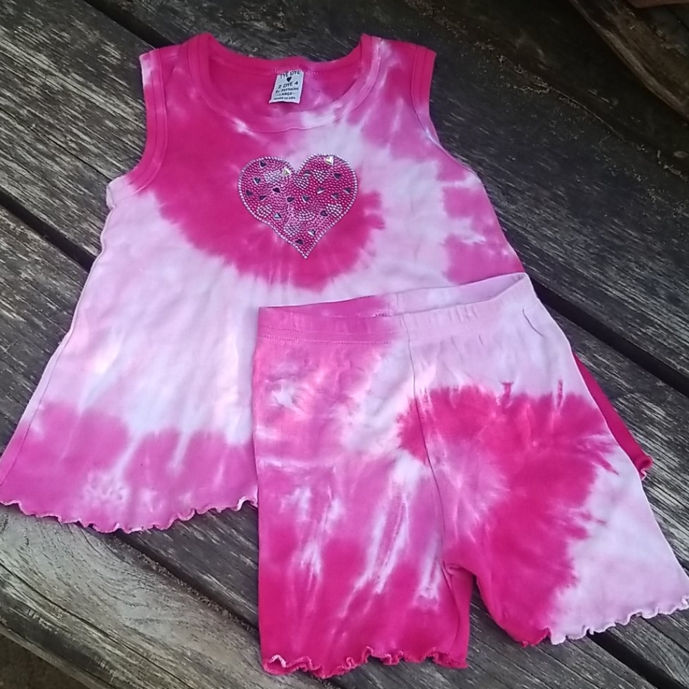 Fettucini tye dye tank and shorts